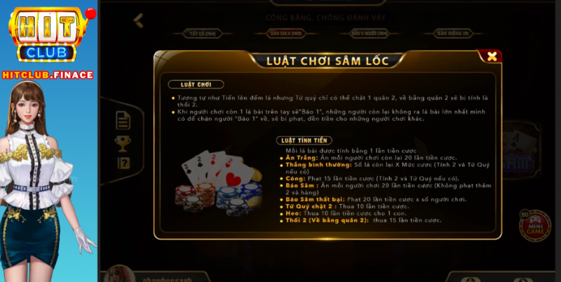 Luật chơi Sâm HitClub