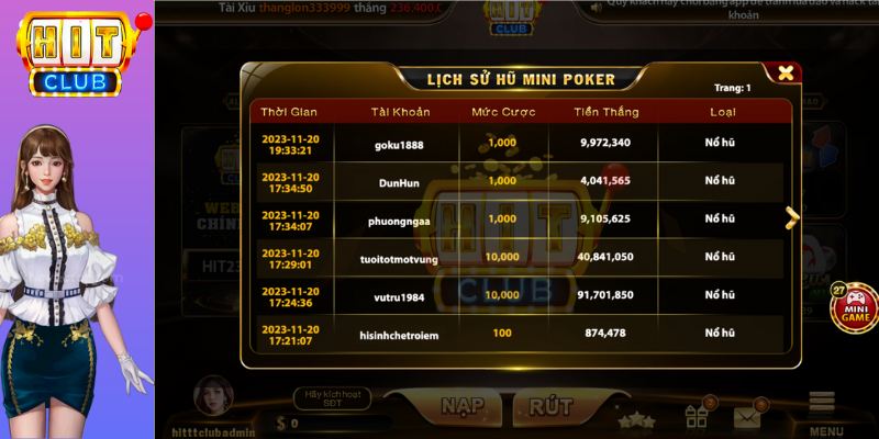 nổ hũ minipoker hit club